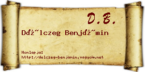 Délczeg Benjámin névjegykártya