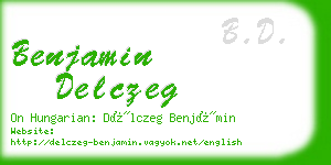 benjamin delczeg business card